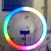 MJ33 RGB Ring Light 33cm Phone Clip Selfie Colorful MJ33 ( with out stand) Photography Lighting for Vlogging Short Video Light Kit, App Control 360° Full Color Changing LED Selfie Ring Light and Phone Holder - Image 2